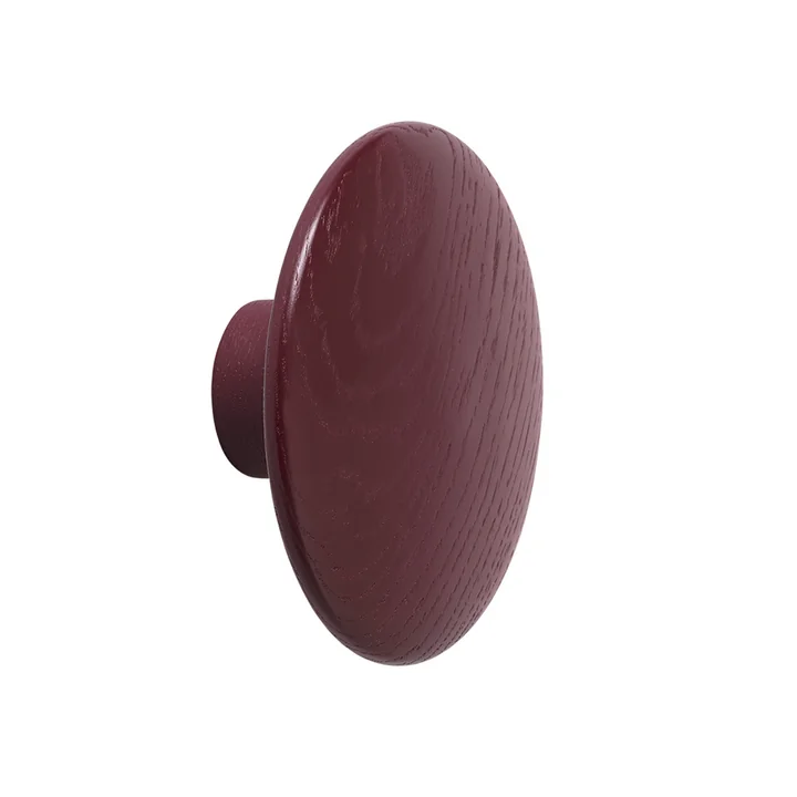 Wandhaken "The Dots" single medium von Muuto in burgundy