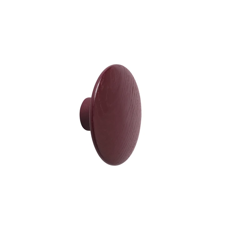 Wandhaken "The Dots" single small von Muuto in burgundy