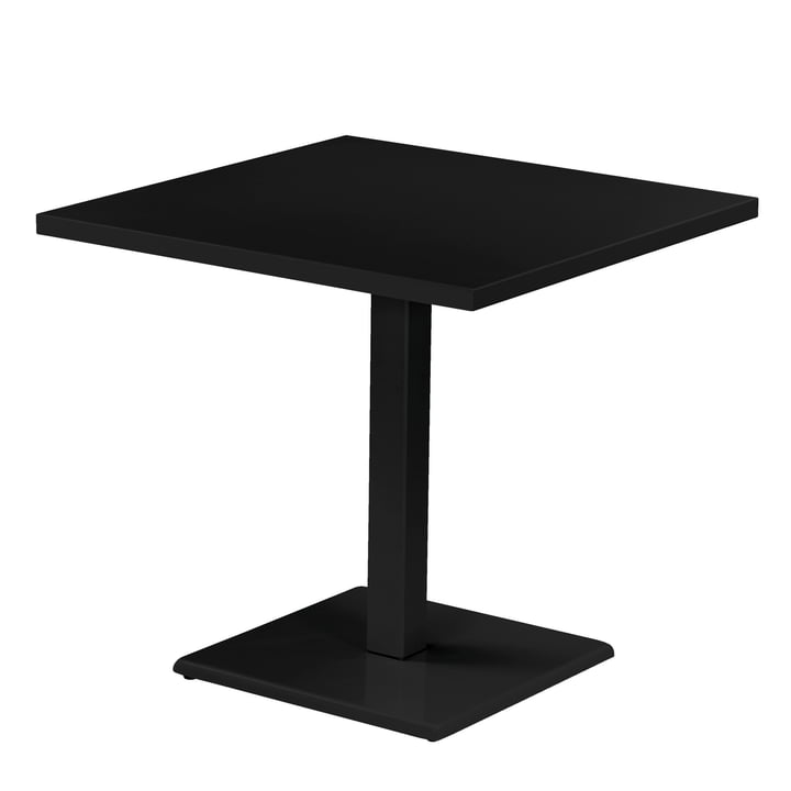 Der Emu - Round Tisch H 75 cm, 80 x 80 cm, schwarz
