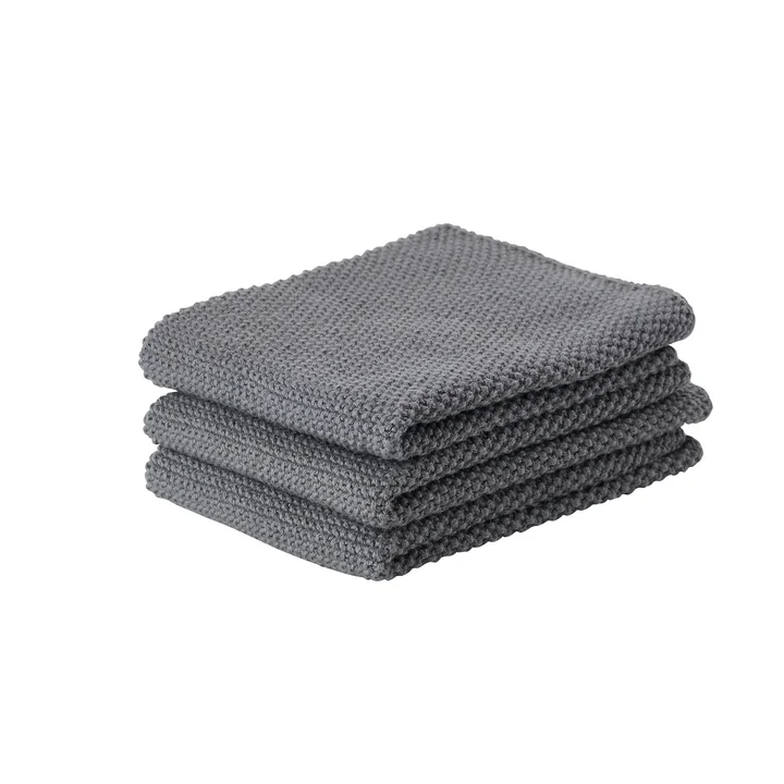 Das Zone Denmark - Reinigungstuch, 27 x 27 cm, cool grey (3er-Set)