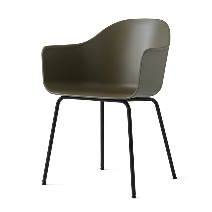 Menu - Harbour Chair (Stahl), schwarz / oliv
