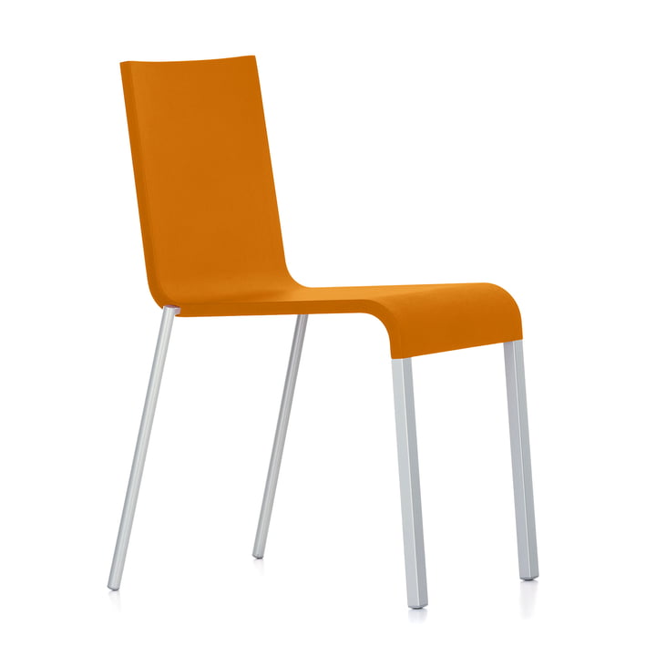 Vitra - .03 Stuhl stapelbar, silber (RAL 9006) / mango