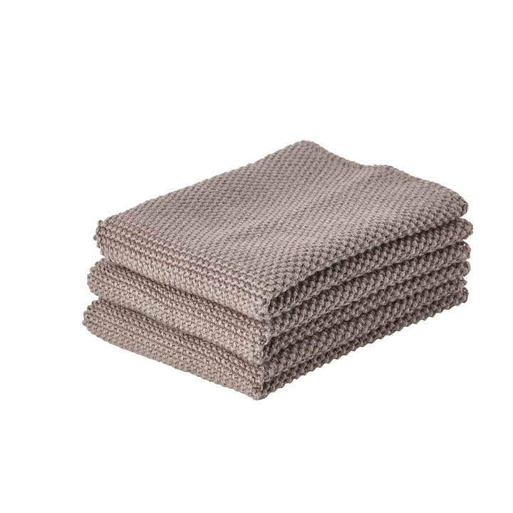 Das Zone Denmark - Reinigungstuch, 27 x 27 cm, taupe braun (3er-Set)