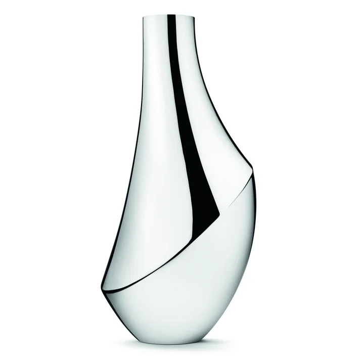 Georg Jensen - Flora Vase, Ø 27.5 x H 50 cm, Edelstahl