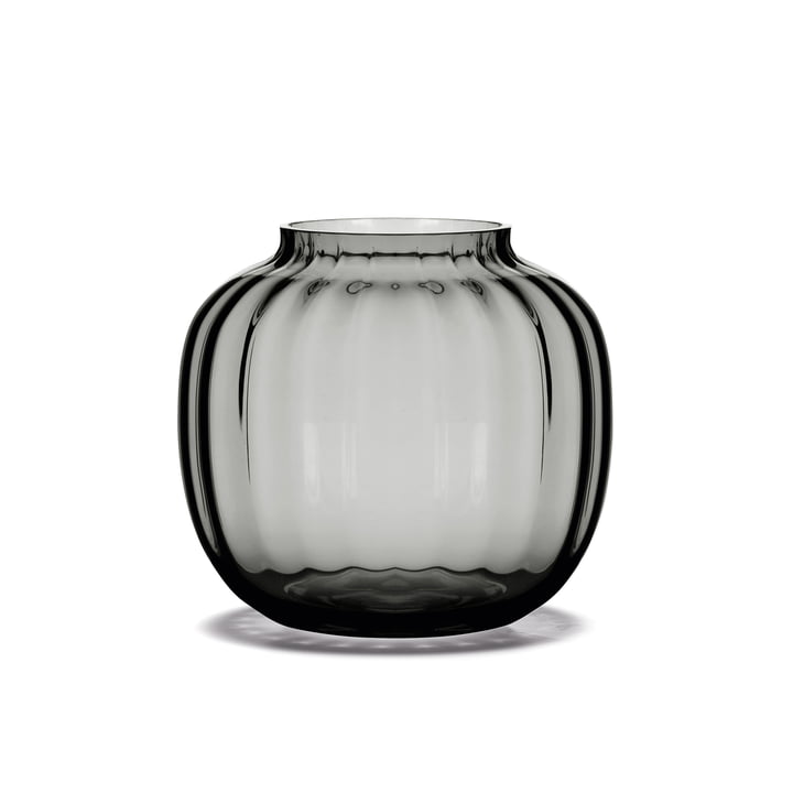 Die Primula Vase H 12,5 cm in smoke von Holmegaard