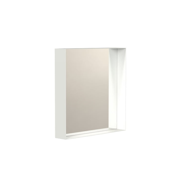Unu Wandspiegel 4132 mit Rahmen, 40 x 40 cm, weiß von Frost