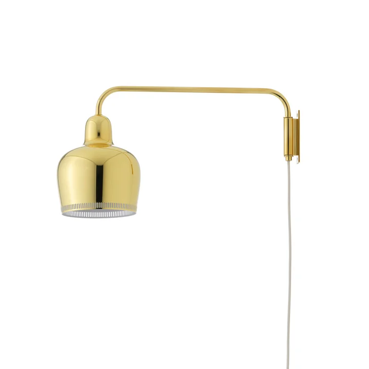 A330S Golden Bell Wandleuchte von Artek in Messing