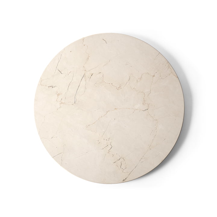 Tischplatte für Androgyne Beistelltisch Ø 42 cm von Menu in Marmor ivory