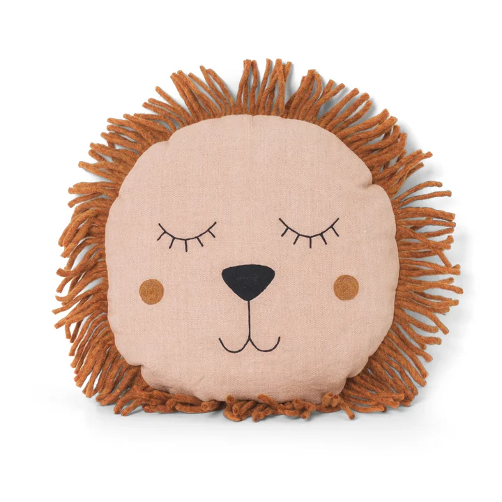 Safari Kissen Löwe von Ferm Living in rose