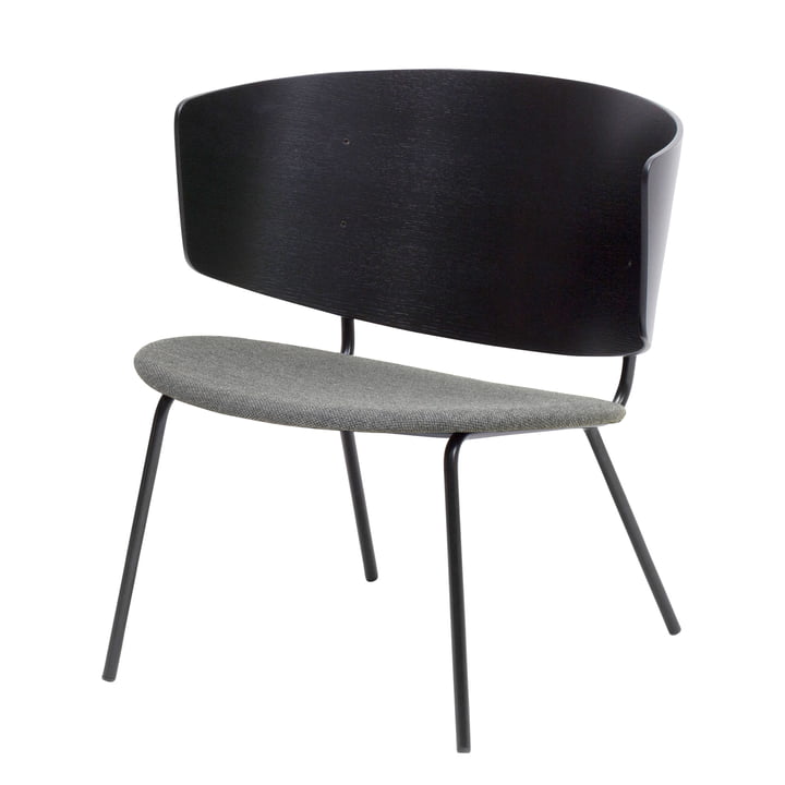 Herman Lounge Chair von ferm Living in Fiord dunkelgrau / schwarz
