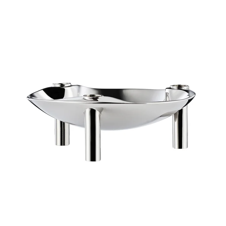 Schale von Stoff Nagel in Chrom