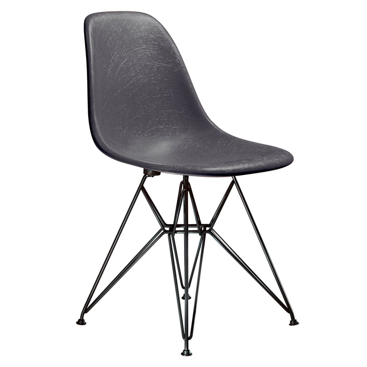 Eames Fiberglass Side Chair DSR von Vitra - basic dark / Eames elephant hide grey