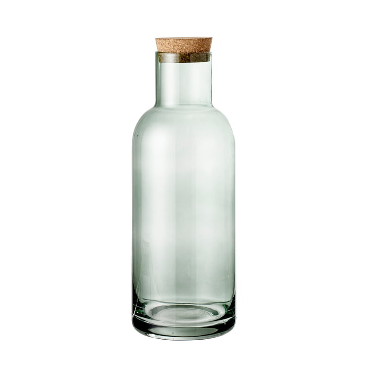 Glasflasche mit Korken Ø 9 x H 25 cm von Bloomingville in grün