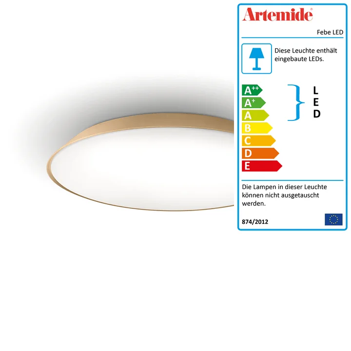 Febe LED-Wand- und Deckenleuchte von Artemide in dove grey