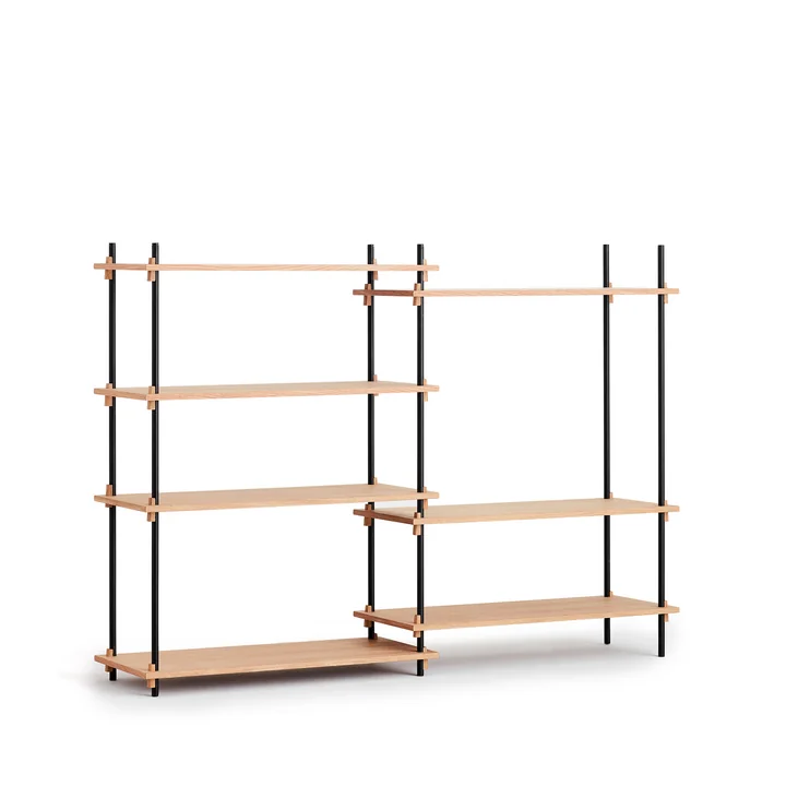 Shelving System von Moebe - Medium Double, Eiche geölt