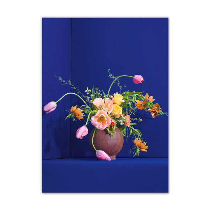 Blomst von Paper Collective, 50 x 70 cm in blau