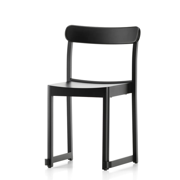 Atelier Chair von Artek in Buche schwarz lackiert (Filzgleiter)