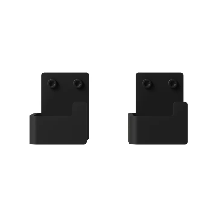 Wandhaken-Set von Nichba Design in schwarz (2er-Set) 