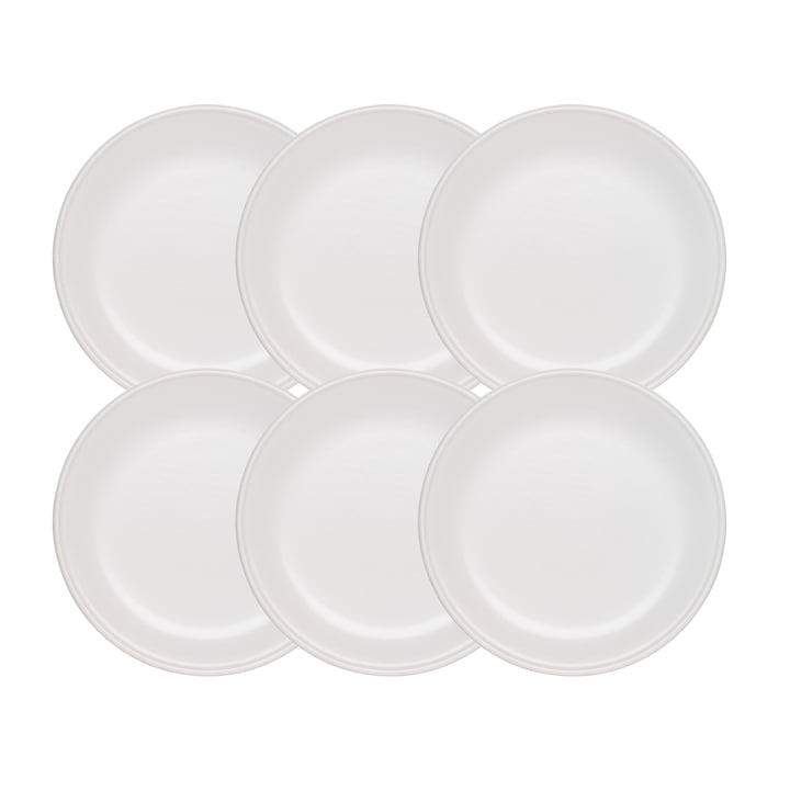 Tradition Fondueteller von Stöckli, Ø 21 cm / weiß (6er-Set)
