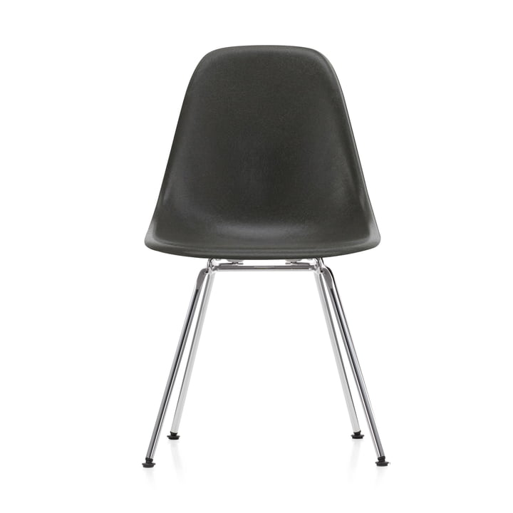 Eames Fiberglass Side Chair DSX von Vitra in verchromt / Eames elephant hide grey