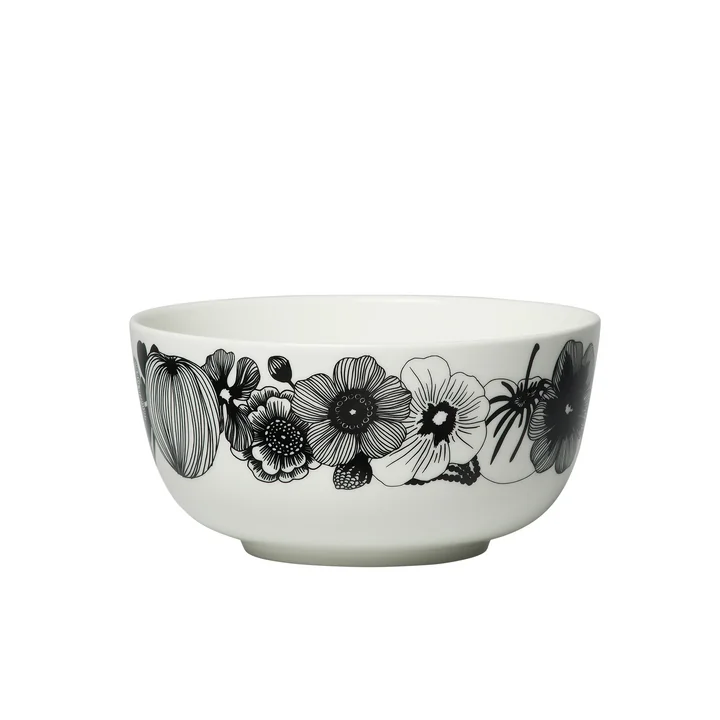 Oiva Siirtolapuutarha Schale 900 ml in weiß / schwarz von Marimekko
