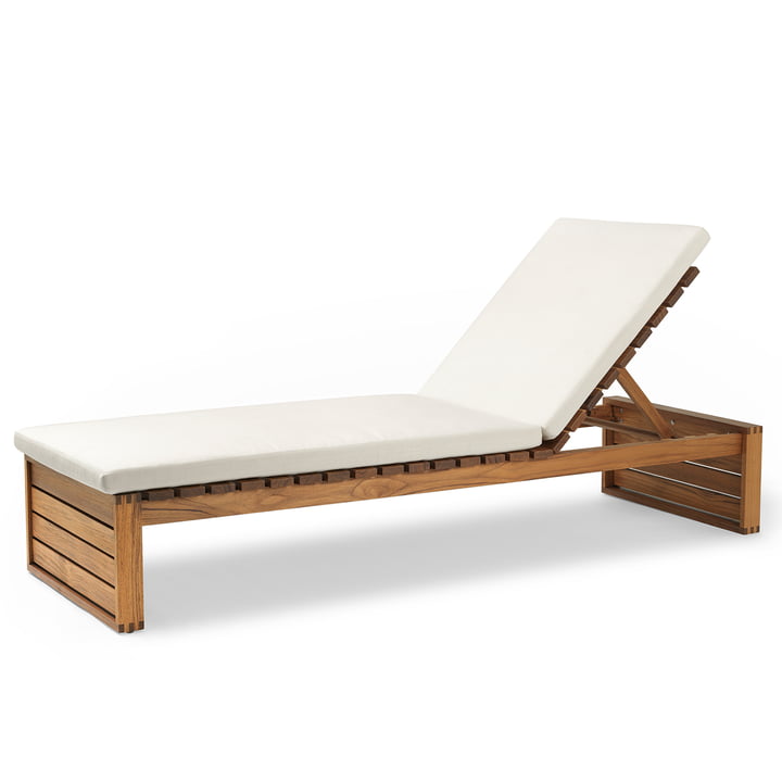 BK14 Sonnenliege in Teak geölt von Carl Hansen mit Auflage