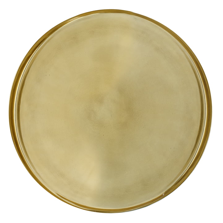 Tablett von Bloomingville, Ø 50 x H 2,5 cm in gold