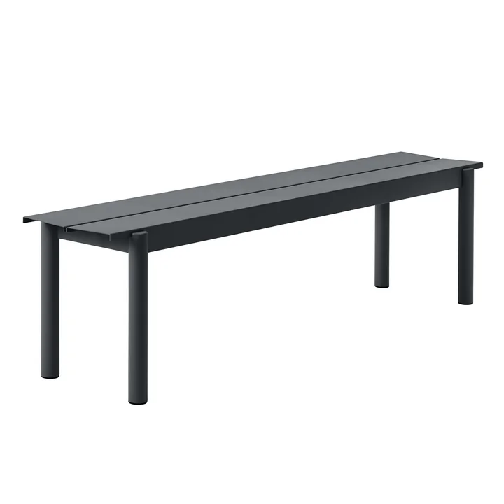 Linear Steel Bank 170 cm, schwarz von Muuto