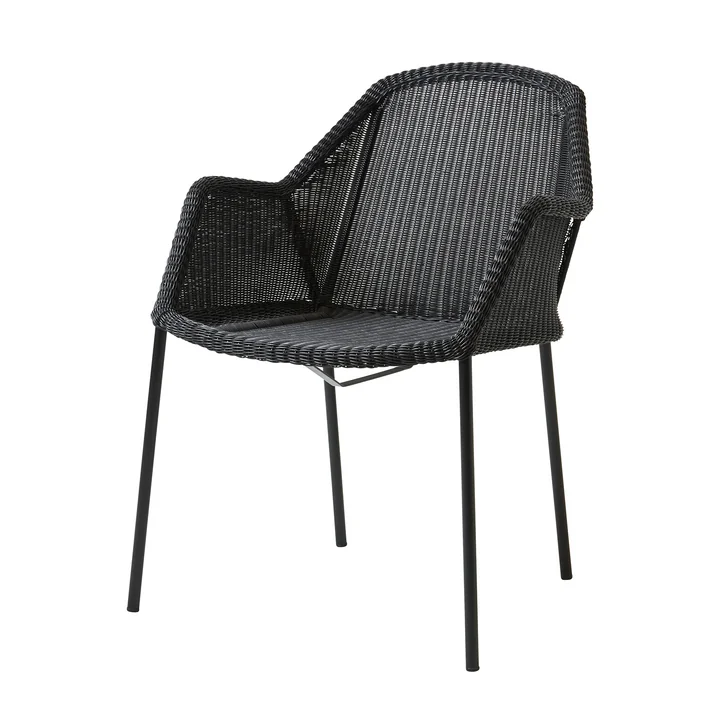 Breeze Sessel stapelbar (5464) von Cane-line in schwarz