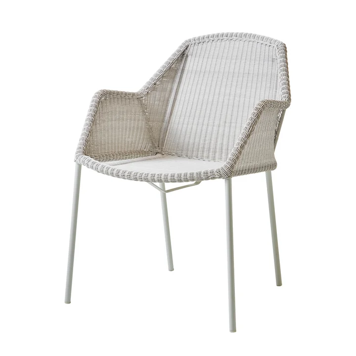 Breeze Sessel stapelbar (5464) von Cane-line in weiß-grau