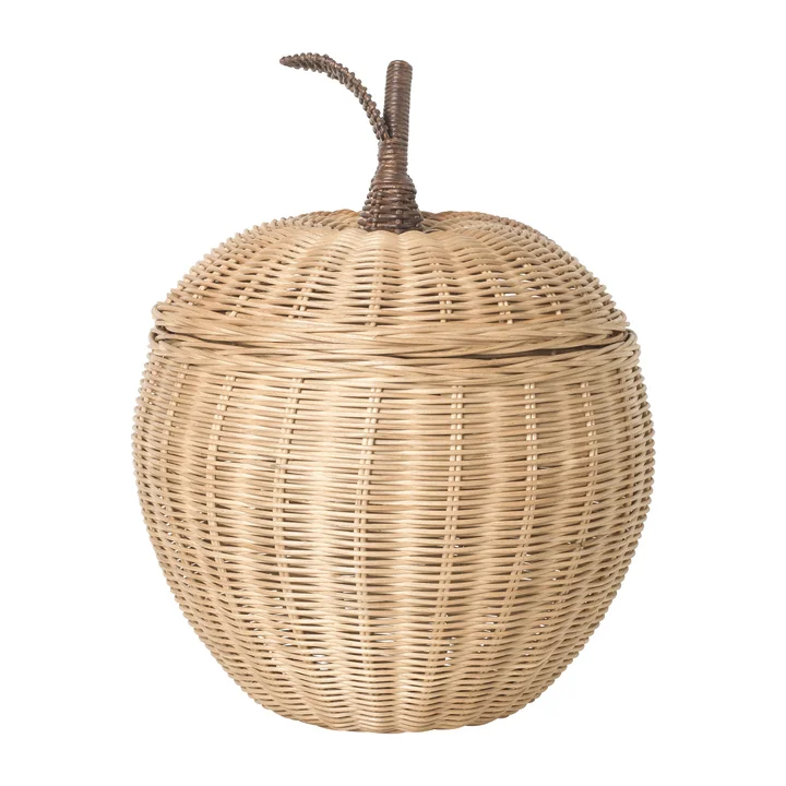 Geflochtener Apfel-Aufbewahrungskorb, Ø 36,5 x H 52 cm von Ferm Living