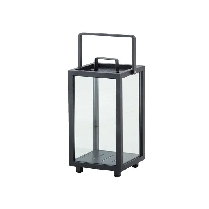 Lighthouse Laterne H 42 cm von Cane-line in lava grau