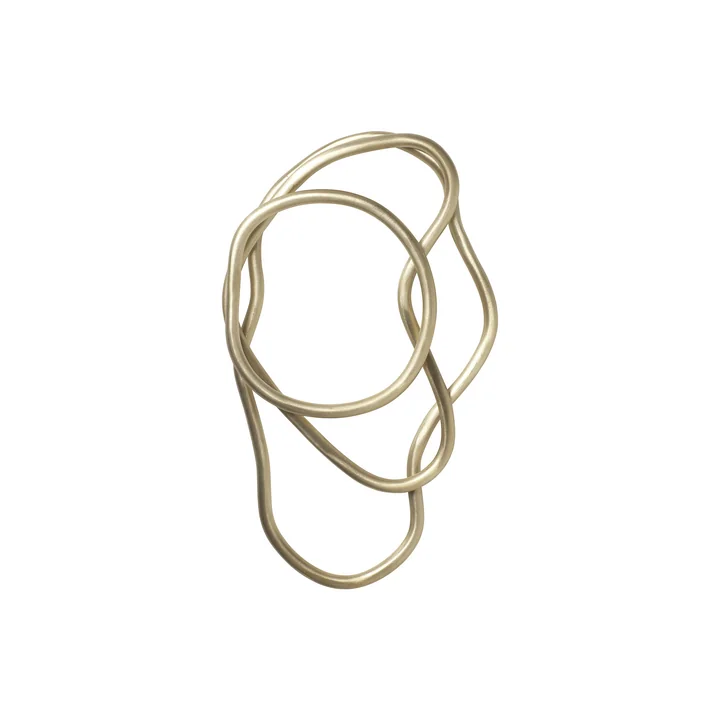 Pond Untersetzer in Messing (3er-Set) von Ferm Living