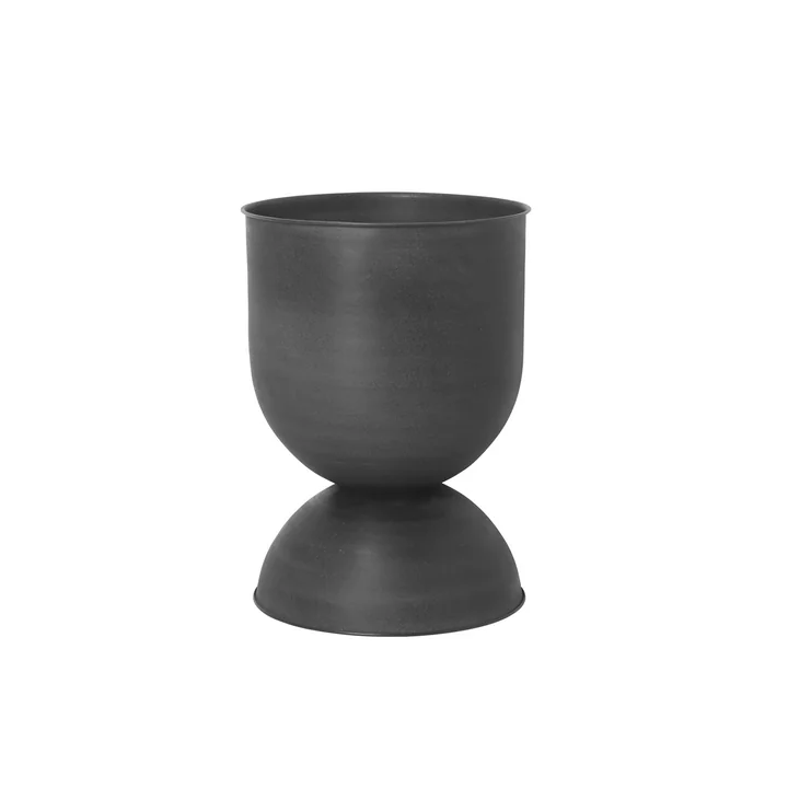Hourglass Blumentopf small, Ø 31 x H 42,5 cm in schwarz / dunkelgrau von Ferm Living