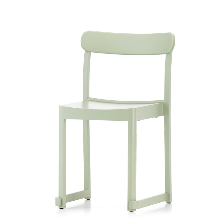 Atelier Chair von Artek in Buche grün lackiert (Filzgleiter)