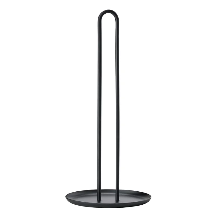 Singles Küchenrollenhalter, Ø 14,5 x H 32 cm in schwarz von Zone Denmark