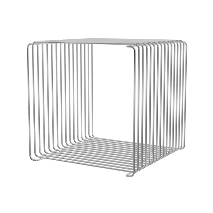 Panton Wire Regal / Beistelltisch 34,8 cm von Montana in Chrom