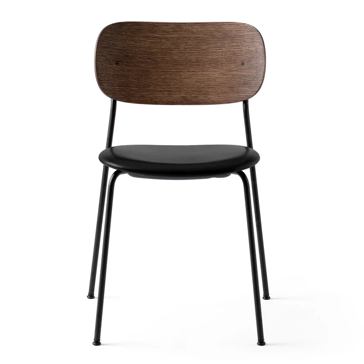 Co Dining Chair in schwarz / Leder schwarz / Eiche gebeizt von Audo