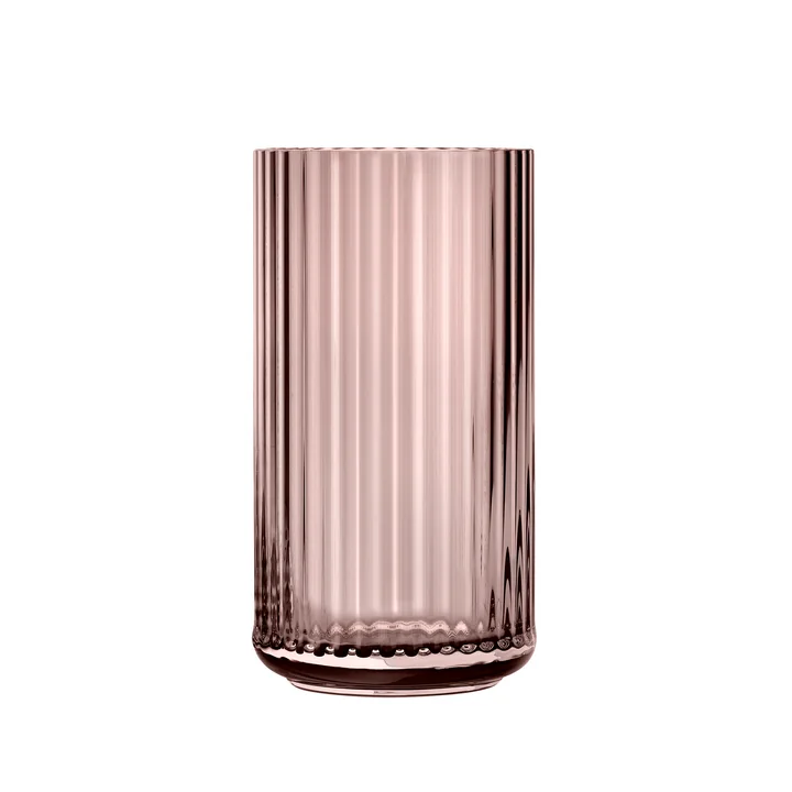 Glasvase H 20 cm von Lyngby Porcelæn in burgundy