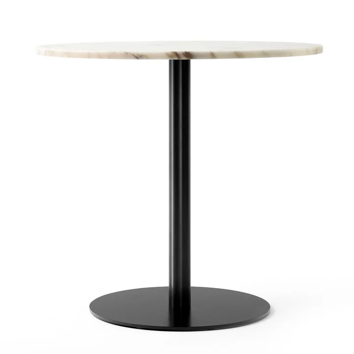 Harbour Column Bistrotisch Ø 80 cm in Marmor weiß / schwarz von Audo