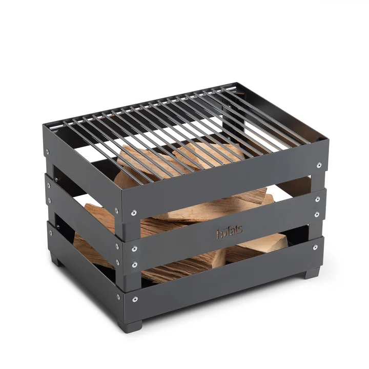Crate Grillrost mit Crate Feuerkorb von höfats