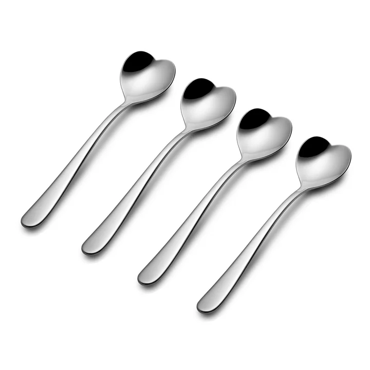 Herz Teelöffel (4er-Set) von Alessi aus Edelstahl