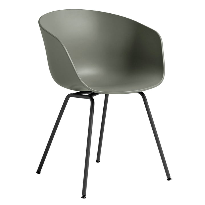About A Chair AAC 26 von Hay in Stahl schwarz / dusty green