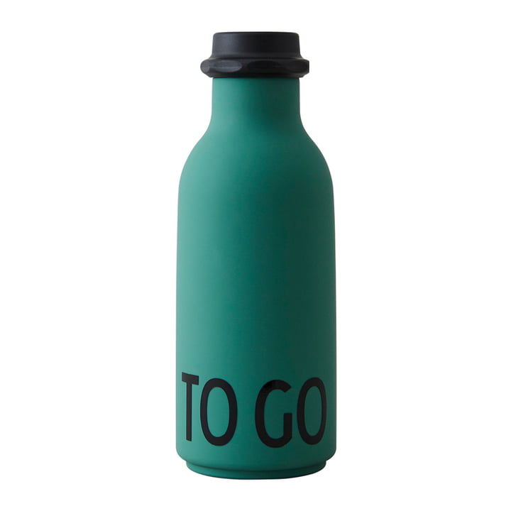 To Go Wasserflasche 0,5 l von Design Letters in dunkelgrün