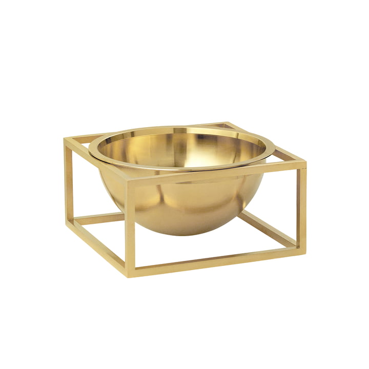 Kubus Bowl Centerpieces H 7 cm small von by Lassen in gold-plated 