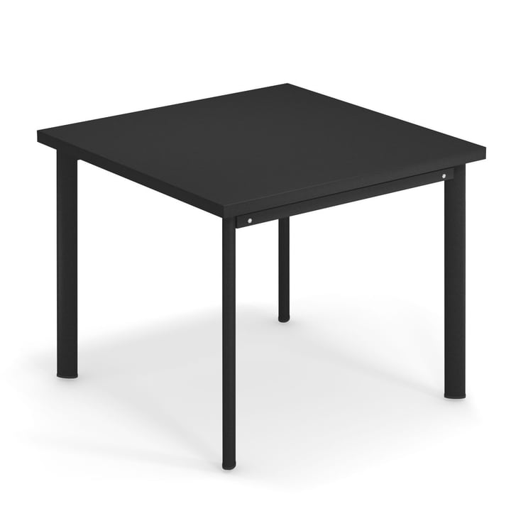 Star Tisch H 75 cm, 90 x 90 cm in schwarz von Emu