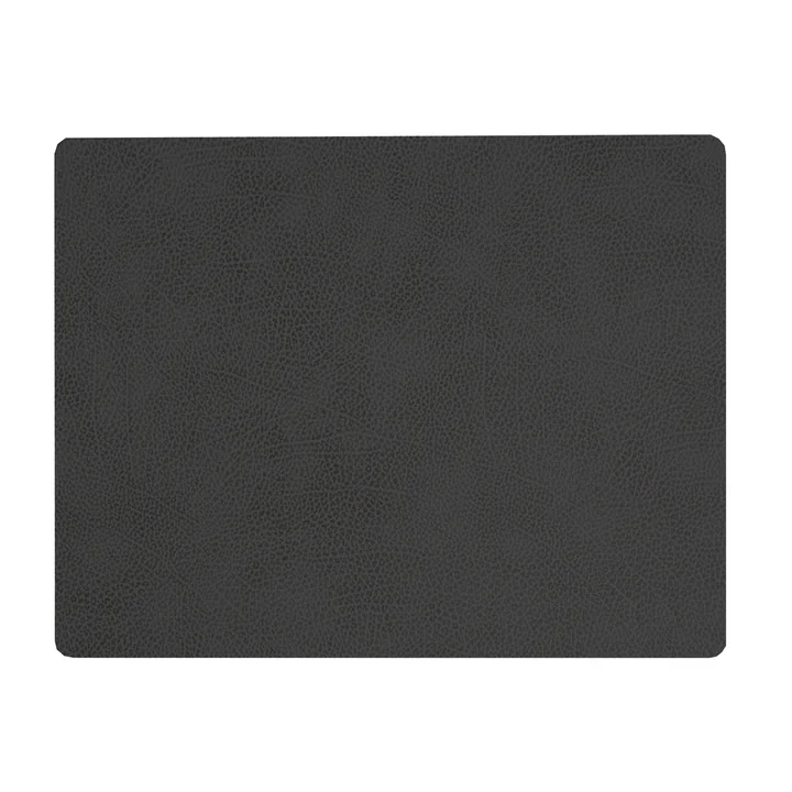Tischset Square L 35 x 45 cm von Lind DNA in Hippo schwarz - anthrazit