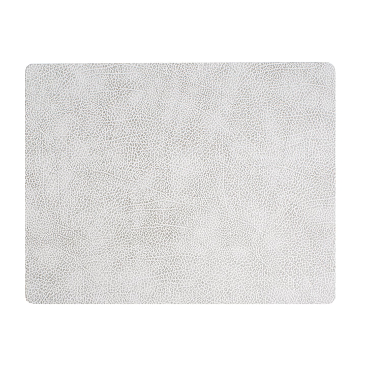 Tischset Square L 35 x 45 cm von LindDNA in Hippo weiß - grau