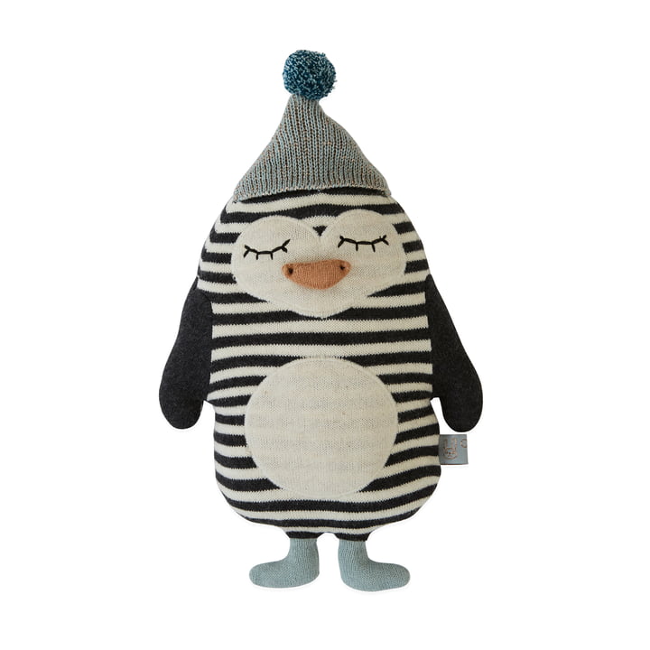Strick-Kuscheltier Baby Pinguin Bob von OYOY