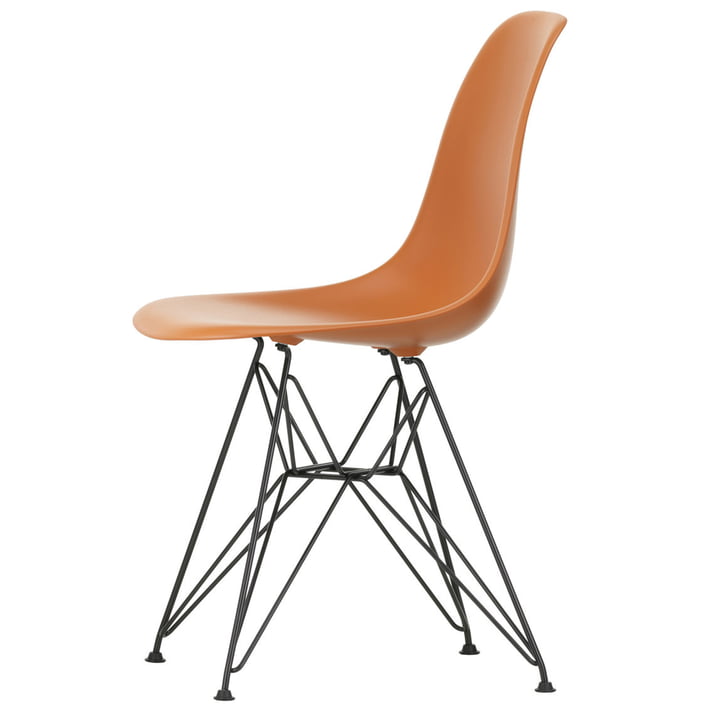 Eames Plastic Side Chair DSR von Vitra in basic dark / rostorange